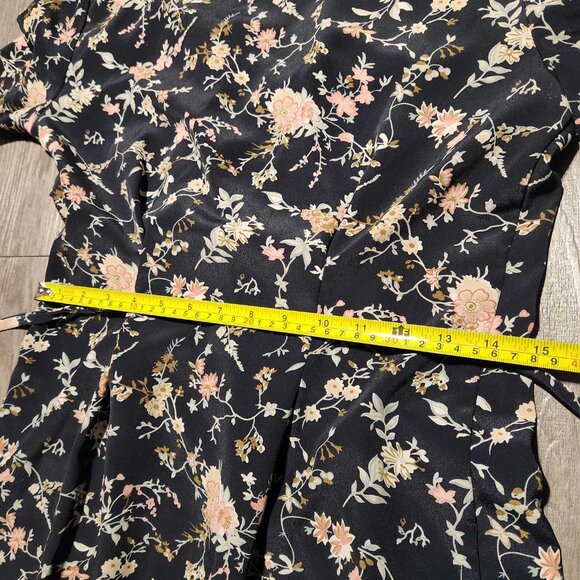 Vintage 90s short-sleeved button-up dainty floral maxi dress - Picture 14 of 16